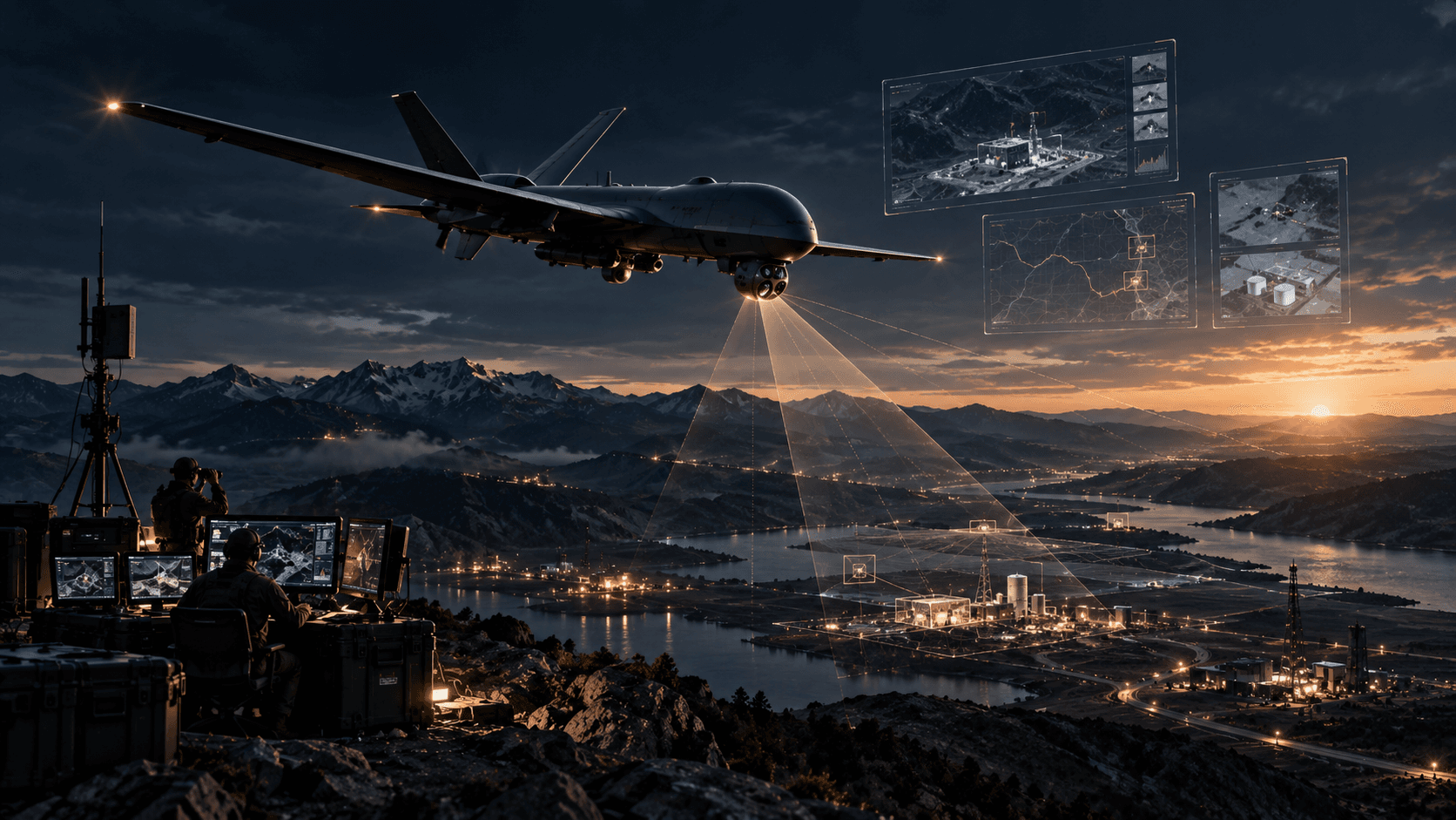 Concept visualization of advanced autonomous sensing and aerial technology